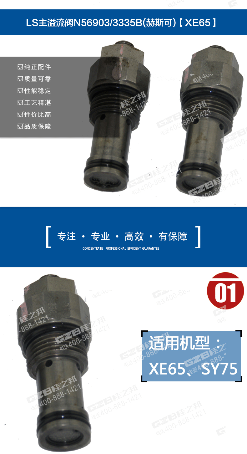 徐工65赫斯可LS主溢流閥 徐工65赫斯可LS主溢流閥